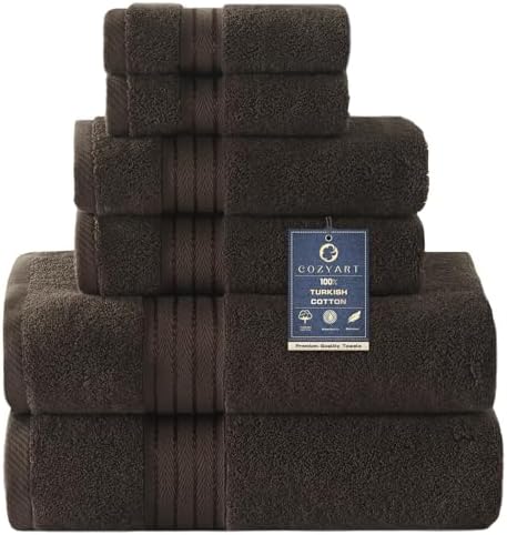 COZYART 650 GSM Cotton Towel Set of 6