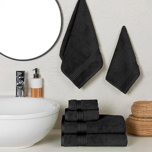 Elegant Comfort Premium Cotton Towel Set Black