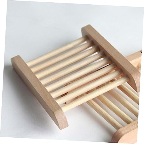 2Pcs Natural Wood Soap Dish Holder for Bathroom Kitchen and Shower 1