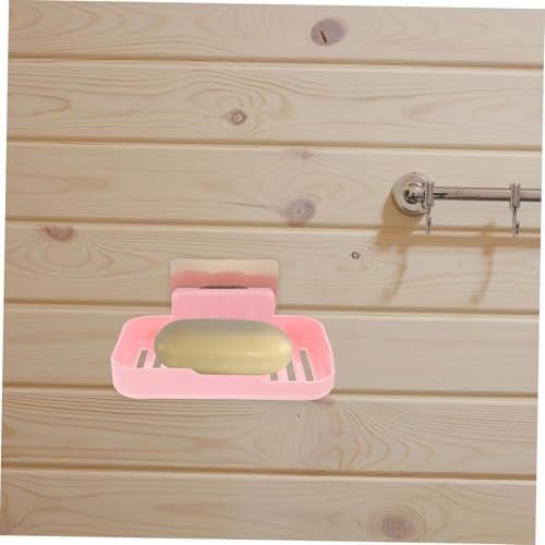 PRETYZOOM 2pcs Wall-Mounted Soap Dish with Adhesive Holder