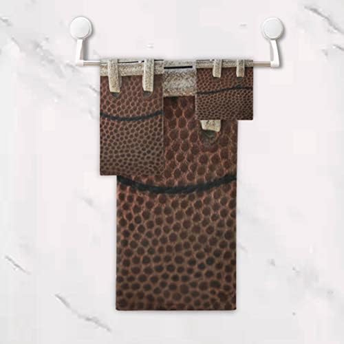 Senya Bath Towels Set of 3 with American Football Laces