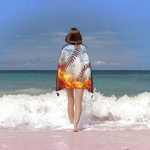VOOHDDY Large Microfiber Beach Towel for Swimming Pool Travel Camping