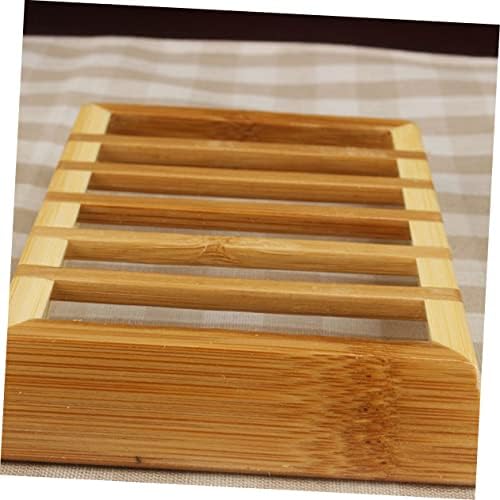 Natural Wooden Soap Dish Tray Holder Organizer Rack