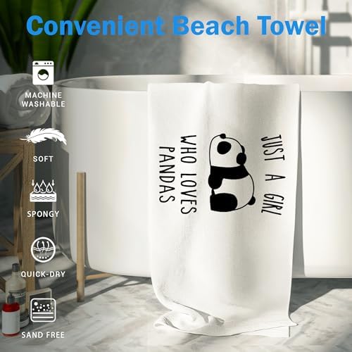 Waitpi Panda Beach Towel 30x60 Inches Microfiber Quick Dry