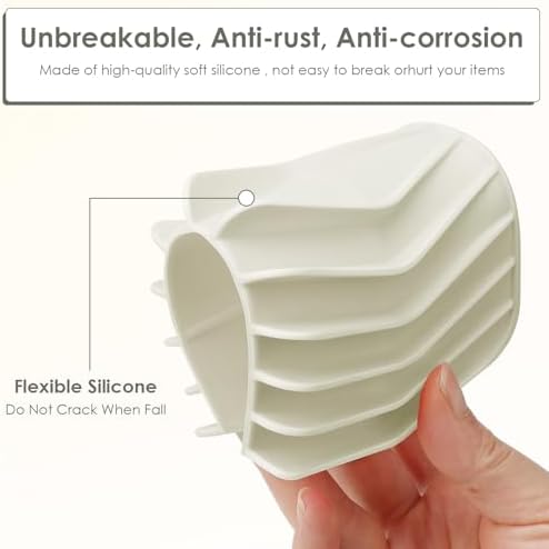 SAISN Silicone Soap Dish for Shower Beige