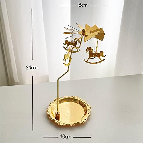 Spinning Candle Holder with Round Tray - Fairy Style
