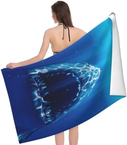 Ti Caldi Horror Shark Beach Towel Quick Dry Microfiber