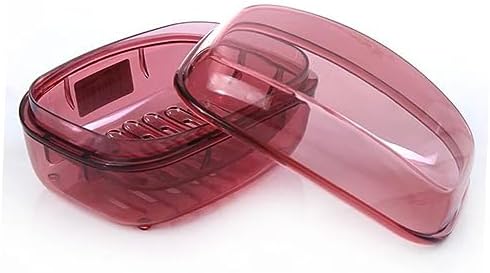 HOOTNEE Bathroom Soap Dish with Leakproof Lid and Anti-Slip Base