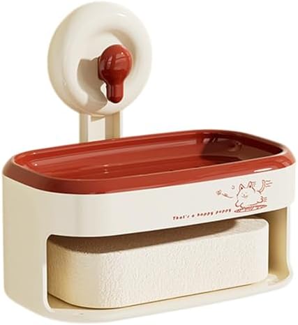 Stylish Suction Cup Soap Dish - Wall Mounted Non-Slip No Drilling