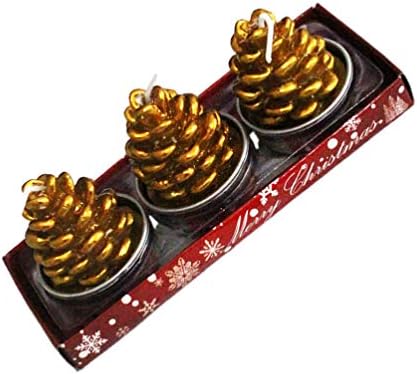 Amosfun 3 Pcs Christmas Candles Decorative Ornaments