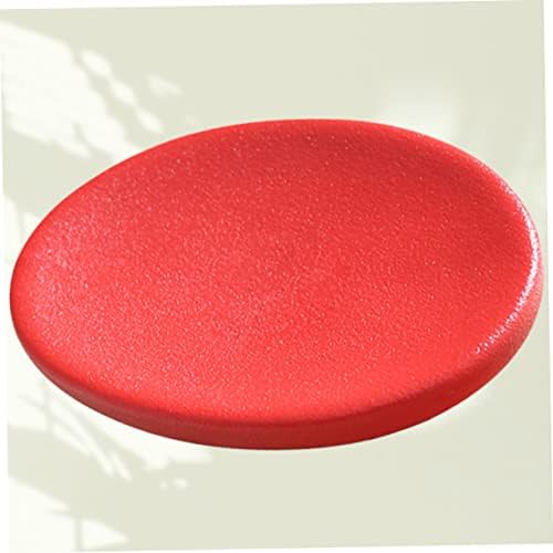Unomor Red Ceramic Soap Dish Holder for Bathroom and Kitchen