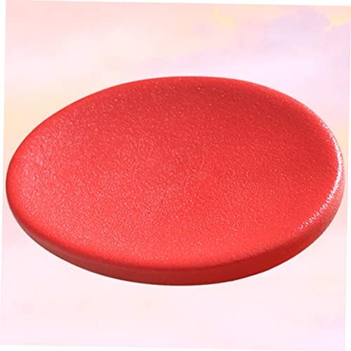 Unomor Red Ceramic Soap Dish Holder for Bathroom and Kitchen
