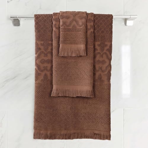 Superior Cotton 3-Piece Towel Set Chocolate