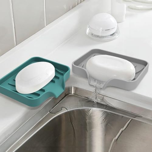 Kitchen Sink Soap Sponges Tray Draining Holder for Bathroom Hotel