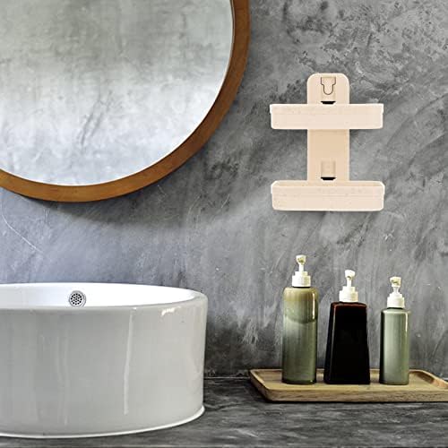Healifty Wall Mounted Double Layer Soap Dish with Design