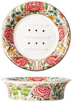 Gaolinci Pastoral Painted Ceramic Soap Dish with Layers