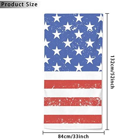 SUNUAN American Flag Beach Towel 52x33