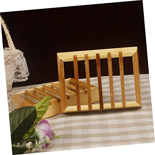 RORPOIR Bamboo Soap Holder Wooden Sink Organizer with Drainage