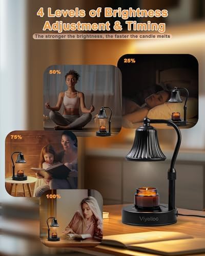 Viyelioc Candle Warmer Lamp with Timer and Dimmer