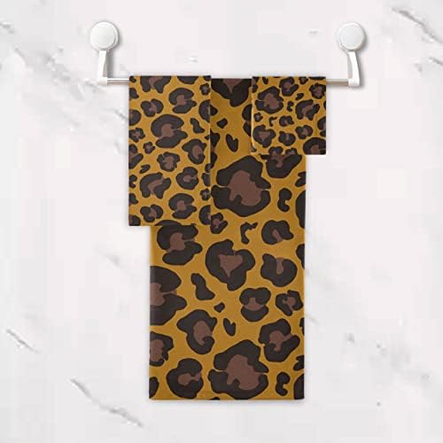 Susiyo 3-Piece Towel Set Leopard Skin Pattern