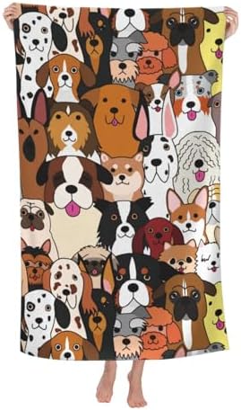 VOOHDDY Microfiber Beach Towel for Dogs and Kids