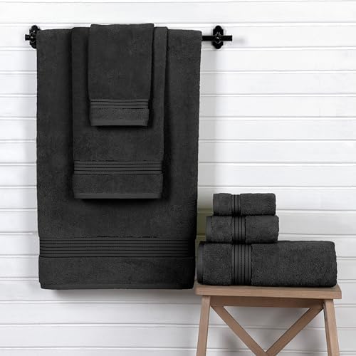 Elegant Comfort Premium Cotton Towel Set Black