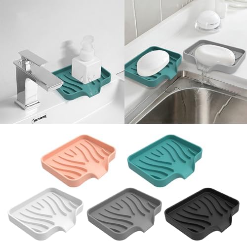 CHIUEAST Bathroom Soap Dish White with Drain
