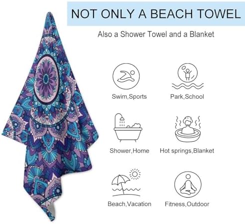 Custom Beach Towel with Image Text Logo for Travel and Bath