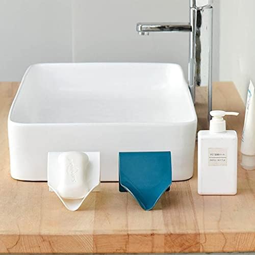 SagaSave Self Draining Soap Dish with Adhesive Red