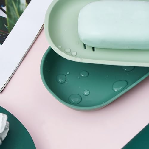 Radish Soap Dish with Double-Layer Drain Red