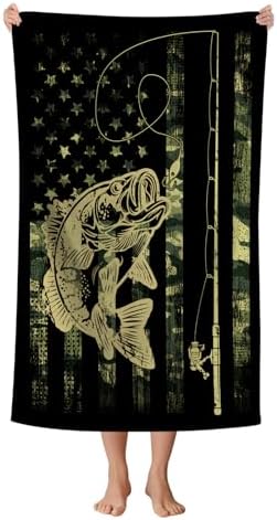 WZOMT Microfiber Camo Beach Towel 32x52 Inch