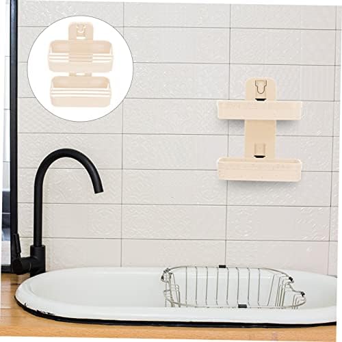 COOLHIYA 2-Tier Adhesive Wall-Mounted Soap Holder