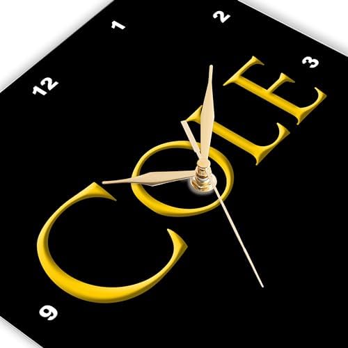 3dRose Wall Clock Silent - 15 Inch - Cole Classic Baby Name