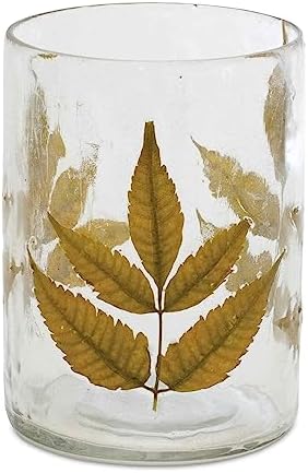 Melrose Dried Leaf Candle Holder Set of 3