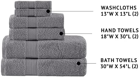 Madison Park Organic Cotton Towel Set with Charcoal