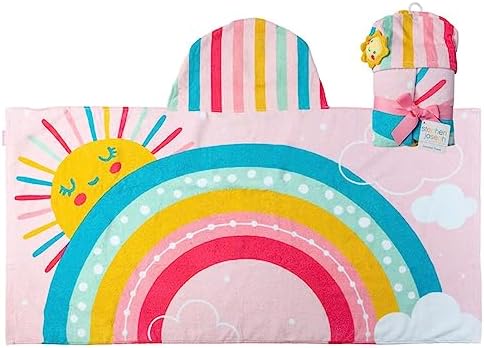 Personalized Kids Hooded Beach Towel with Name Embroidery 1