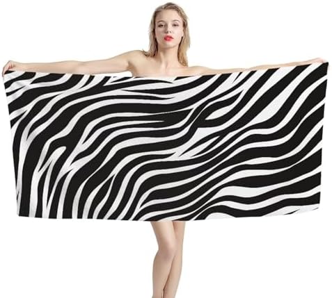 Glomenade Zebra Stripes Bath Towel Summer Quick Dry
