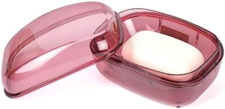 HOOTNEE Bathroom Soap Dish with Leakproof Lid and Anti-Slip Base