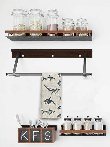 TNUW Ocean Animals Kitchen Towels 24x16 Inch