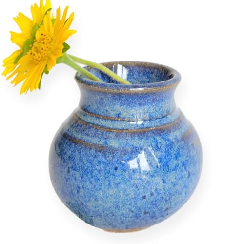 Handmade Blue Mommy Pot Mini Vase Ceramic Keepsake