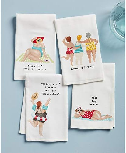 Mud Pie Ladies Summer Kitchen Tea Towel - Pool Boy Wanted 23 x 16