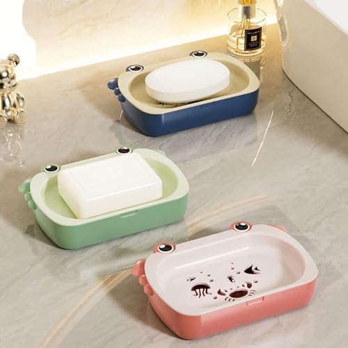 Ocean Crab Soap Dish with Double-Layer Drain Red