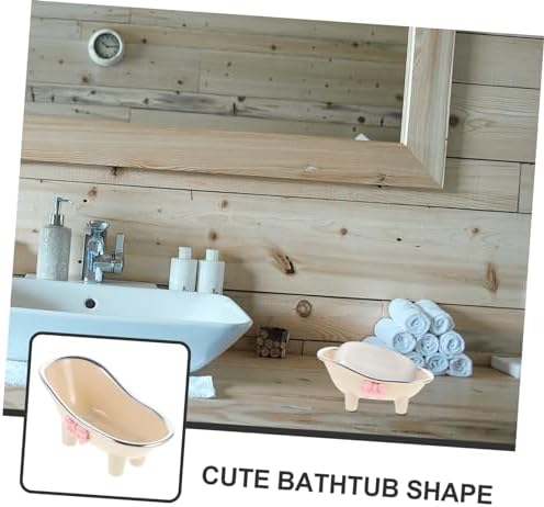 Hemobllo Bathtub Shape Soap Dish Decorative Holder