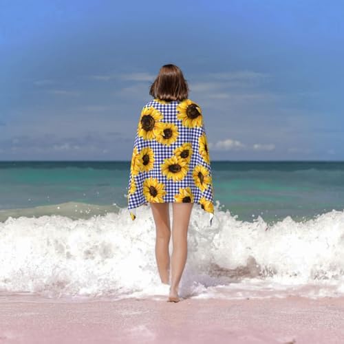 Ti Caldi Vintage Checked Sunflower Beach Towel