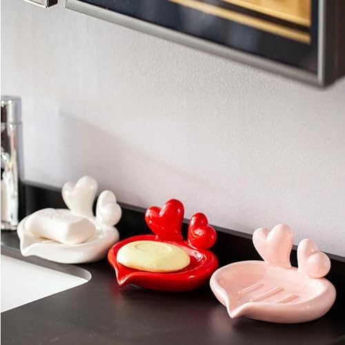 Gaolinci Heart-Shaped Soap Holder Ceramic Dish