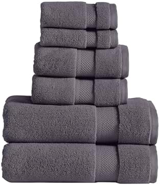 Modern Threads Luxury 6-Piece Quick-Dry Towel Set Gray