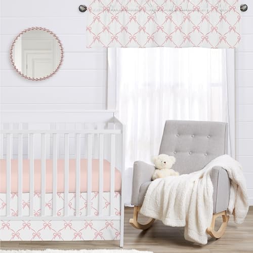 Sweet Jojo Designs Pink Bow Valance for Kids Room