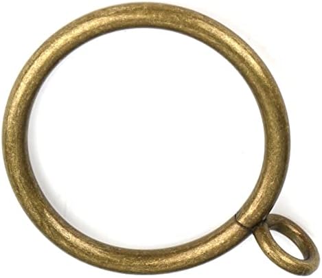 Hanitronic Antique Brass Curtain Rings 30 PCS 1-Inch Rods