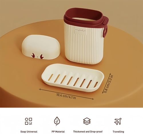 Leakproof Travel Soap Case with Lid - Portable Bar Soap Holder