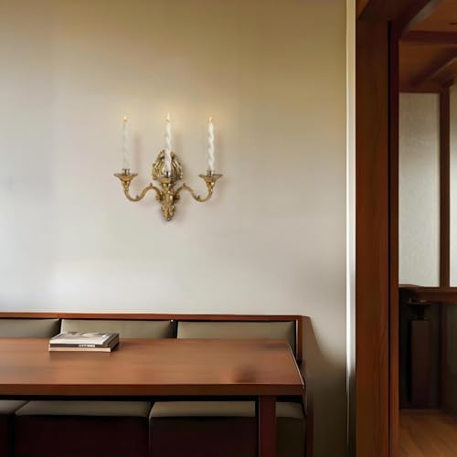 Capesaro 3-Candle Wall Sconces with Gold Crown